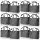 Chunful 12 Pcs Lunch Bags Bulk Insulated Reusable Lunch Bags Pouch with Aluminum for Women Adult School Office Work Employees(Gray)