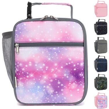 GYEUKHAM Lunch Box for Kids Boys Girls Men Women, Insulated Small Soft Cooler Lunch Bag Kit for School Work Picnic Travel - Reusable Portable lunchbox,Galaxy
