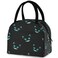 ZzWwR Cute Cheshire Cats Pattern Reusable Lunch Tote Bag with Front Pocket Zipper Closure Insulated Thermal Cooler Container Bag for Man Women Work Picnic Travel Beach Fishing