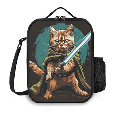 Ximjoju Cat Lunch Box Insulated Lunch Bag for Women Men Reusable Large Capacity Lunchbox with Shoulder Strap Small Leakproof Cooler Food Bento Tote Bag for Work Travel Picnic