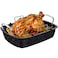 RavisingRidge Roasting Pan with Rack, 17 x 13 Inch Nonstick Turkey Roaster with Steel Handles &acirc;&euro;&ldquo; Ideal for Ovens, Lasagna, Meat &amp; Vegetables, Perfect for Thanksgiving &amp; Christmas (Black)