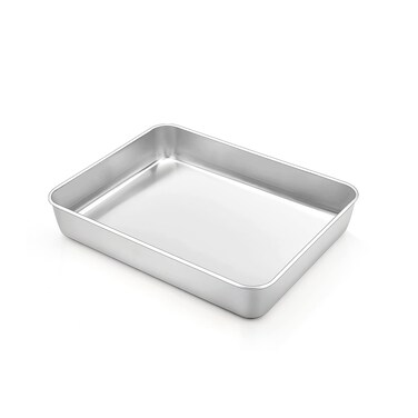 TeamFar Lasagna Pan, 9.3 Inch Stainless Steel Rectangular Cake Pan for Roasting Baking, Non-toxic &amp; Sturdy, Deep Wall &amp; Brushed Surface, Easy Clean &amp; Dishwasher Safe