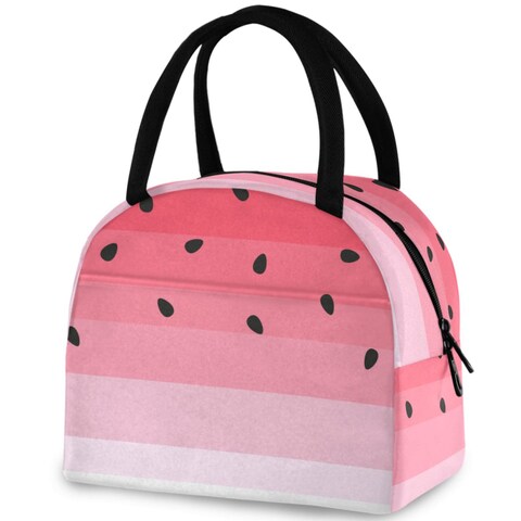 ZzWwR Summer Cut Watermelon Reusable Lunch Tote Bag Insulated Thermal Cooler Container Bag for Back to School Work Picnic Travel Fishing Beach