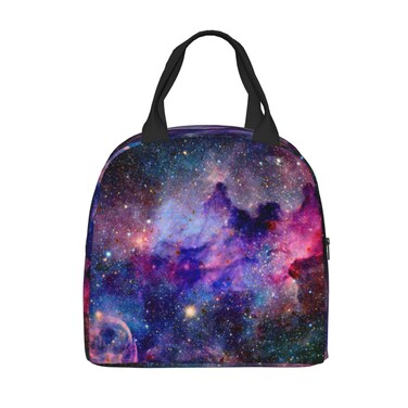 PrelerDIY Galaxies Lunch Box - Insulated Lunch Bags for Women/Men Reusable Lunch Tote Bags, Perfect for Office/Camping/Hiking/Picnic/Beach/Travel