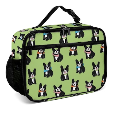 Muishi French Bulldog Reusable Lunch Box Insulated Lunch Bag Cooler Bag Lunchbox Meal Food Container Tote Bag for Women Kids Girls Boy School Camping Hiking Picnic Beach Travel