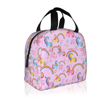 GYHUAD Kids Lunch Bag Girls Teens - Insulated Lunch Box Reusable Pink Lunch Tote Kit for School Travel