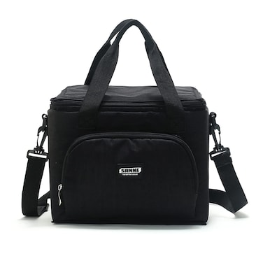 Aschar Reusable Insulated Thermal Lunch Bag Cute Lunch Box for Adult Women Work Office Outdoor Travel Picnic Beach BBQ party (Black Color)