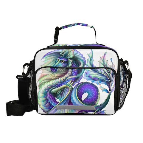 panksolu Chinese Dragon Lunch Bag, Insulated Lunch Box with Adjustable Shoulder Strap Cooler Tote Bag for Men Women Kids Teens
