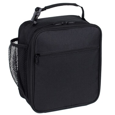 EASTVIO Black Lunch Box for Teens Boys Kids Men Insulated Thermal Tote Cooler Bag for Girls Women- Portable, Lightweight, Durable and Reusable