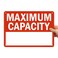 SmartSign - S-0297-Pl-14 "Maximum Capacity __" Write-On Sign   10" x 14" Plastic Black/Red on White