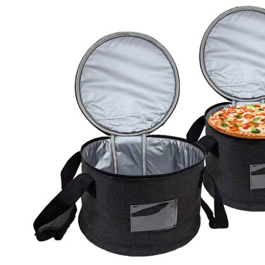 Kingshion Round Insulated Casserole Carrier Slow Cooker Bag,Reusable Insulated Cake Carriers Thermal Pie Carrier Cooler Bags for Potluck,Picnics,Collapsible Lunch bag for Delivery