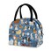 ZZKKO Dog Puppy Lunch Bag Box Tote Organizer Lunch Container Insulated Zipper Meal Prep Cooler Handbag For Women Men Home School Office Outdoor Use