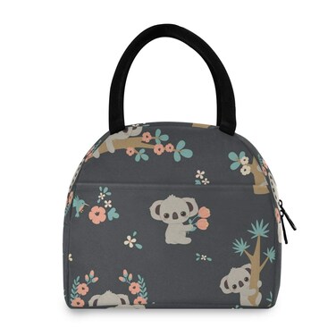 senya Lunch Bag, Koala And Flowers Insulated Lunch Box Cooler Bag Tote Bag for Women Kids/Picnic/School/Work