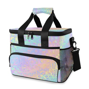 MNSRUU Cooler Bag Bright Leopard Cooler Bag Insulated Lunch Totes Picnic Bag Leakproof Beach Cooler Lunch Box Container&acirc;&euro;&brvbar;