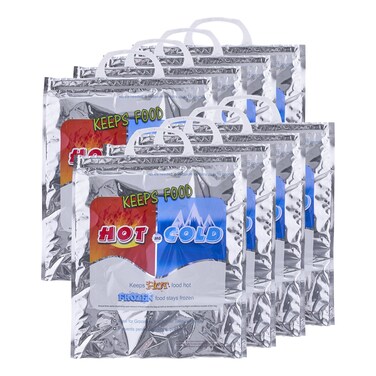 Superio Hot and Cold Insulated Bags for Food Delivery, Grocery Shopping Bags, Food Storage for Hot and Frozen Food for Travel, Disposable Cooler Bag, Reinforced Thermal Lunch Bag (8, 12"x13.5")