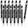 Zonon 12 Pieces Inspirational Pens Bulk Motivational Quotes Funny Ballpoint Pens with Stylus Tip Inspirational Gifts for School Office Corworkers Teachers, Black Ink(Black,Negative Style)