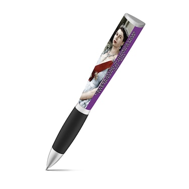 Queen Elizabeth Platinum Jubilee Ballpoint Pen (1 Pen) 3-Sided, Ink Pen Collectable, Cool Pen Gift - British Memorabilia Unique Pen, 70 Glorious Years, Includes Young and Old Queen Photos (Purple)