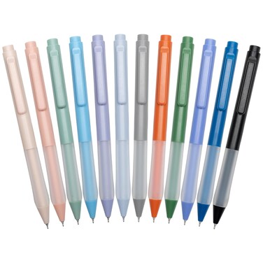 MiSiBao 0.7mm Pens Black Ballpoint Pens Retractable Silent Ball Point Pens Smooth Writing (12-pack)