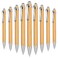 Bamboo Wooden Retractable Ballpoint Pen Black Ink 1 mm Pens Engraved Journaling Pen Refills Products Set Pens for Gifts Writing Office School Supplies (12 Pieces)