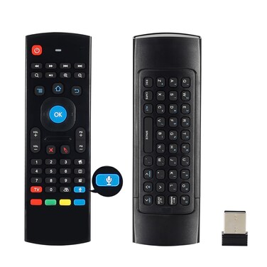 MX3 Air Mouse Voice Remote Control, 2.4G Multifunctional Mini Wireless Keyboard Air Mouse Remote for Android Smart TV Box, 3-Gyro&amp;Gsensor, Projector HTPC Mini PC, PS3/4 Xbox 360