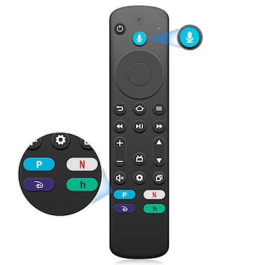 Replacement Universal Voice Remote Fit for All Insignia/Toshiba/Pioneer Smart TVs, for Fire Smart TVs Cube, TV Stick 4K Max, TV Stick 4K, TV Stick, TV Stick Lite