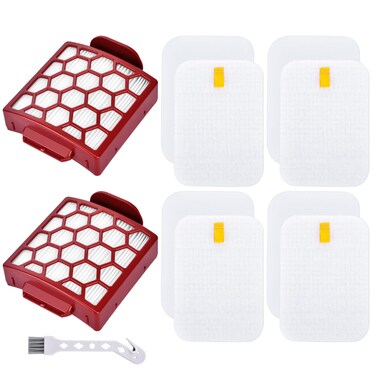 Artraise Filter Replacement for Shark NV255 NV251 NV150 NV151 Navigator Zero-M Self-Cleaning Brushroll Pet Pro ZU62 ZU62C ZU60 ZU102 ZU51 Vacuum, Part #1238FT60 &amp; 1239FT60 (Red)