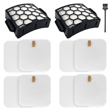 LA555 LA402 Filter Replacement Parts for Shark LA300, LA301, LA322, LA351, LA502, LA455, LA702 Rotator Lift-Away ADV DuoClean PowerFins Upright Vacuum, XHF320 and XFFK320, 2 HEPA+4 Foam&amp;Felt Filters