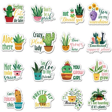 Kanayu 16 Pcs Funny Cute Magnets Adult Fridge Magnets Cactus Grass Flowers Plant Refrigerator Magnets for Adults Puns Magnets for Home Locker Whiteboard Office School Cabinet
