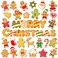 36 Pieces Christmas Magnets Supplies Xmas Refrigerator Magnetic Merry Christmas Fridge Magnet Stickers Happy Holiday Decoration for Car Mailbox Locker Fridge Cabinets Home Decor (Gingerbread)
