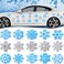 30 Pcs Winter Snowflakes Car Magnets Winter Holiday Car Magnet Blue and White Refrigerator Magnets Cruise Decals Snow Garage Door Magnet for Car Fridge Door Automotive Decor Party Supply(Snowflake)