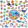 60PCS Cruise Door Decorations, Magnetic Ocean Cruise Door Magnet Waterproof Sea Animals Magnet Stickers Ocean Fridge Decors for Refrigerator, Carnival Cruise Party Supplies