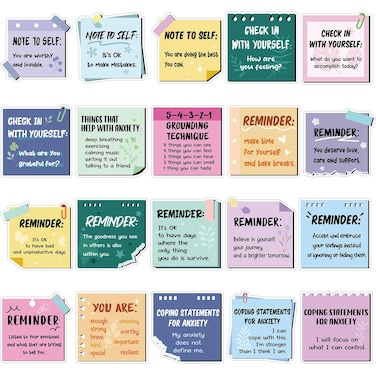 Copkim 20 Pcs Mental Health Magnets Motivational Daily Reminder Locker fridge Magnets Positive Affirmations Inspirational Magnets Mental Health Awareness Items for Home Office Classroom(Macaron)