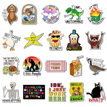 Ceenna 20 Pcs Funny Fridge Magnets Reusable Cute Animals and Words Magnets Fun Magnetic Anime Refrigerator Magnets for Office Work Home Car Locker Cabinet Gifts Decorations(Stylish Style)