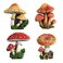 Bicuzat 4 PCS Resin Fridge Magnets Mushroom Refrigerator Magnets for Whiteboard Refrigerator Office Photo Cabinet Bulletin Board Home Decoration, Photo Display, Office Message, Kitchen Accessories