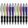 MiSiBao Ballpoint Writing Pens,14 pack (10 count+4 refills) with Stylus Tips 1mm Medium Point Pen Black Ink Pen Stylus Pens for iPads
