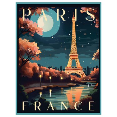 Paris France Design C Souvenir Fridge Magnet 4-Inch