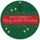 Merry Christmas Magnet for Fridge, Car, Whiteboard, 5 1/2 Inches (Blue Merry Christmas)