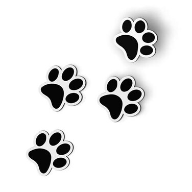 Cat Footprints Set of 4 - Magnet - Car Fridge Locker - 2 Each