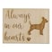 Always in Our Hearts with Chihuahua Dog - Memorial Refrigerator Magnet, Engraved Wood 2" x 1.5" Keepsake Gift