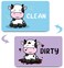 HSSPIRITZ Funny Cute Cow Cartoon Clean Dirty Dishwasher Magnet,Universal Kitchen Flip Sign Indicator,Refrigerator Dish Washer Laundry Accessories Decor Magnet for Mother's Day (Cow)