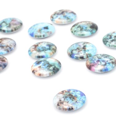 Galaxy Glass Refrigerator Magnets - Heavy Duty (Each Holds 8 Pages) - for Classroom, Office, Kitchen - Original Design - Pack of 12