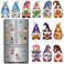 Frienda 12 Pcs Refrigerator Diamond Painting Magnets Diamond Art Magnets Diamond Painting Magnets Easy Diamond Art Kits Fridge Diamond Stickers for Adults DIY Home Decors Cabinet(Gnome)
