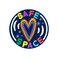 This is A Safe Space Magnet, Round Inspirational Magnetic Decals for Cars, Refrigerators, Lockers, Whiteboards, Diversity and Inclusivity Magnets for Classrooms, 5.5 Inches (Blue Heart Safe Space)
