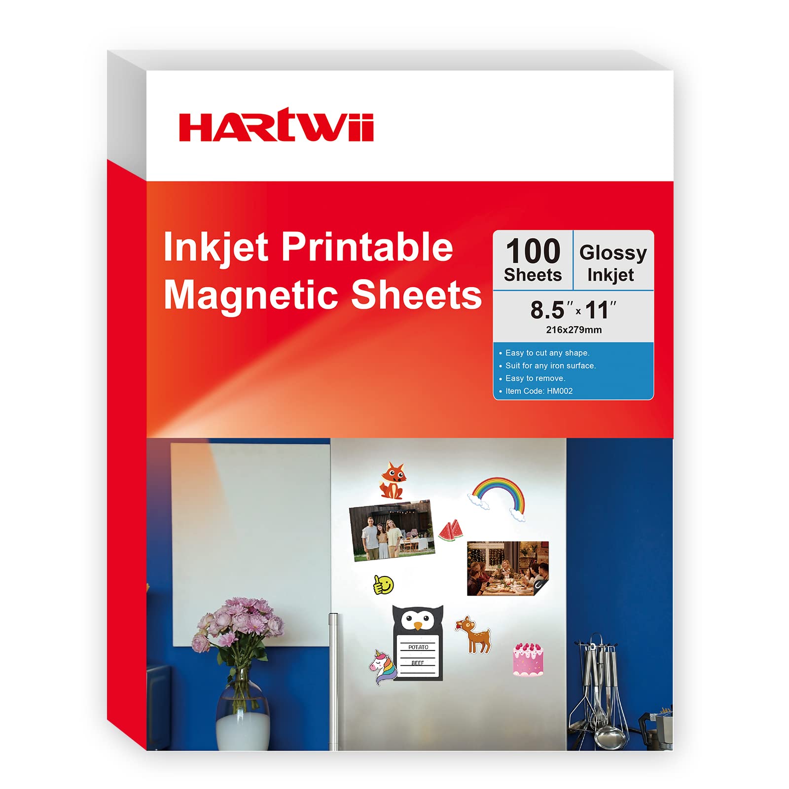 Hartwii Hartwii Bulk Printable Magnet Glossy Sheets 8.5 x 11 inches