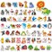 65 PCS Animal Magnets, Adorable Magnetic Animal with Name Fridge Magnets-Wild Animal, Farm Animal &amp; Marine Animal-Thickened Cardstock Refrigerator Magnets Cute Educational Learning Toys for Kids 3+