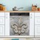 Tin Fleur De Lis Dishwasher Magnet Cover Magnetic Sticker Dish Washer Door Panel Cover Fridge Appliance Magnet Decal Sheet Kitchen Decor 23x26 inch