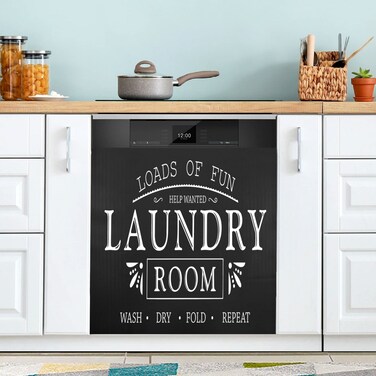Laundry Room Washing Machine Magnet Cover Large Magnetic Sticker Laundry Room Magnets Decor Wash Machine Magnet Decals for Mom's Gift Kitchen Decorative 23"x26