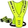 Reflective Running Vest Gear for Women Men Kids, Safety Reflective Vest for Night Cycling Walking Bicycle (Green)
