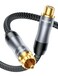VANAUX Subwoofer Extension Cable, 6.6ft Male to Female Subwoofer Cable, RCA Digital Coaxial Audio Cable Gold-Plated with Braided Jacket for Home Theater, TV, Amplifier, Speaker(6.6ft/2m)