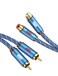 EMK RCA Extension Cable, 2RCA Adapter RCA Male to RCA Female (L/R) Stereo Audio Extender Cord for Home Theater/Television/Sound bar/Blu-ray Player/Amplifiers/Speaker/Hi-Fi Systems(9.8ft/3m)